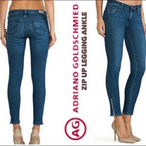 Ag adriano goldschmied the zip up legging ankle, size 25
